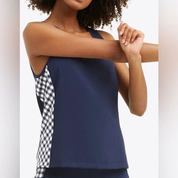 Draper James Tank in Navy Gingham - Picture 1 of 3
